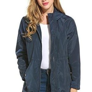 Women's Waterproof Lightweight Hoodie Raincoat